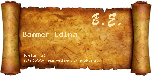 Bammer Edina névjegykártya